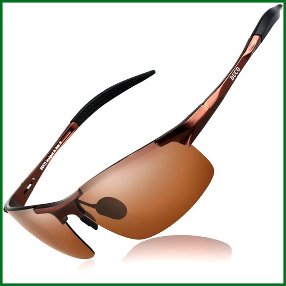 Polarized Sport Sunglasses UV Protection Lightweight Durable Metal Frame